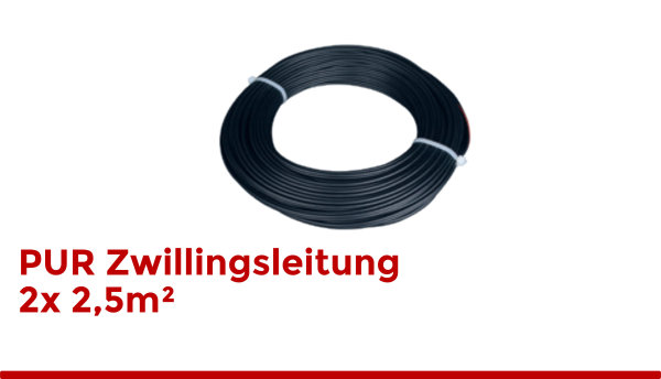 PUR Zwillingsleitung 2,5mm&sup2; (25m)
