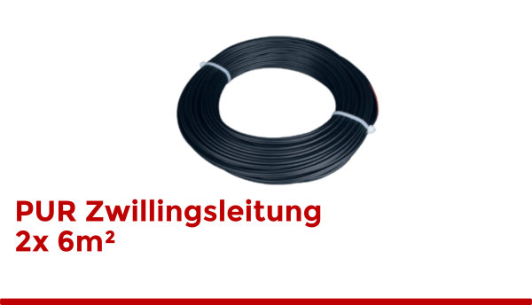 PUR Zwillingsleitung 6,0mm&sup2;