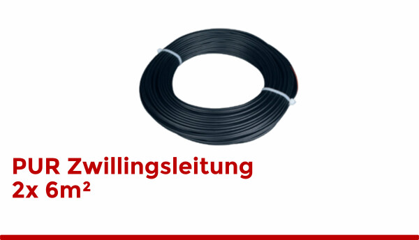 PUR Zwillingsleitung 6,0mm&sup2; 50m